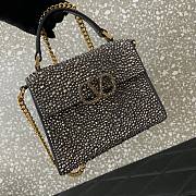 Valentino Garavani Silver Mini Leather Embellished Top Handle - 19x13x9cm - 3