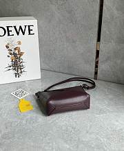 Loewe Puzzle Fold Pouch In Shiny Nappa Calfskin Dark Burgundy - 23x15.5x6.5cm - 4