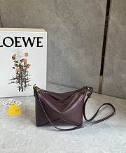 Loewe Puzzle Fold Pouch In Shiny Nappa Calfskin Dark Burgundy - 23x15.5x6.5cm - 5