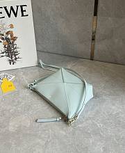 Loewe Puzzle Fold Pouch In Shiny Nappa Calfskin Blue Iceberg - 23x15.5x6.5cm - 2