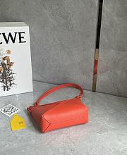 Loewe Puzzle Fold Pouch In Shiny Nappa Calfskin Vivid Orange - 23x15.5x6.5cm - 3