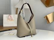 Chloe Small Marcie Hobo Bag In Grained Leather Gray - 29x21.5x9.5cm - 3
