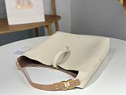 Chloe Marcie Hobo Bag In Grained Leather White - 36x29x10cm - 4