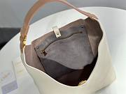 Chloe Marcie Hobo Bag In Grained Leather White - 36x29x10cm - 2