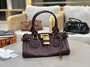 Chloe Paddington Bag In Grained Leather Crafty Brown - 36x18x18cm - 1