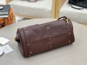 Chloe Paddington Bag In Grained Leather Crafty Brown - 36x18x18cm - 6