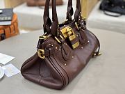 Chloe Paddington Bag In Grained Leather Crafty Brown - 36x18x18cm - 3