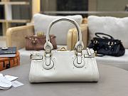 Chloe Paddington Bag In Grained Leather White - 36x18x18cm - 3