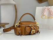 Chloe Small Camera Bag in Shiny Leather Brown - 25x12x12cm - 6