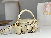 Chloe Small Camera Bag in Shiny Leather White - 25x12x12cm - 6