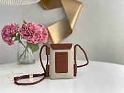 Chloe Key Phone Pouch in Canvas and Shiny Calfskin Leather Brown - 13x3x18cm - 3