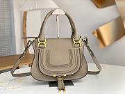 Chloe Small Marcie Bag In Grained Leather Cashmere Grey - 30x23x9cm - 1