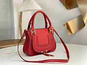 Chloe Small Marcie Bag In Grained Leather Red - 30x23x9cm - 4