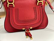 Chloe Small Marcie Bag In Grained Leather Red - 30x23x9cm - 2