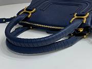 Chloe Small Marcie Bag In Grained Leather Navy Blue - 30x23x9cm - 2