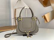Chloe Small Marcie Bag In Grained Leather Gray - 30x23x9cm - 6
