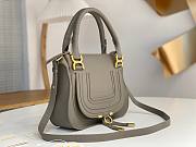 Chloe Small Marcie Bag In Grained Leather Gray - 30x23x9cm - 5