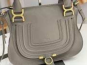 Chloe Small Marcie Bag In Grained Leather Gray - 30x23x9cm - 4