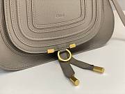 Chloe Small Marcie Bag In Grained Leather Gray - 30x23x9cm - 3