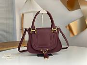 Chloe Small Marcie Bag In Grained Leather Burgundy - 30x23x9cm - 2