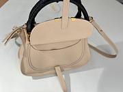 Chloe Small Marcie Bag In Calf Leather Beige and Black - 30x23x9cm - 6