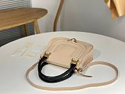 Chloe Small Marcie Bag In Calf Leather Beige and Black - 30x23x9cm - 4