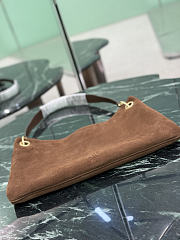 Prada Etude Large Suede Shoulder Bag Cocoa Brown 1BC259 - 40.5×24.5cm - 6