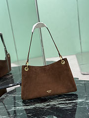 Prada Etude Large Suede Shoulder Bag Cocoa Brown 1BC259 - 40.5×24.5cm - 2