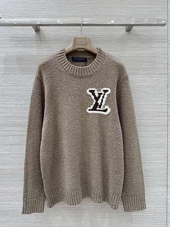 LV Sweater Wool Blend Crewneck Brown