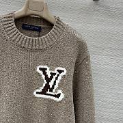LV Sweater Wool Blend Crewneck Brown - 6