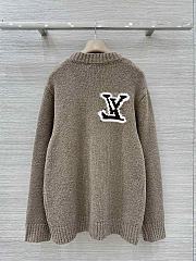 LV Sweater Wool Blend Crewneck Brown - 5