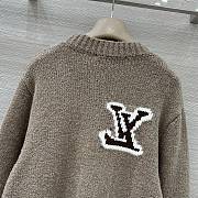 LV Sweater Wool Blend Crewneck Brown - 4