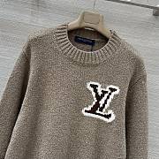 LV Sweater Wool Blend Crewneck Brown - 3