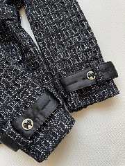 Chanel Belted Jacket Cashmere Tweed Black & White - 4