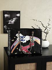 Chanel Night Flight Large Tote Embroidered Denim - 40x30cm - 1