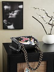 Chanel Night Flight Flap Bag Embroidered Denim  - 6