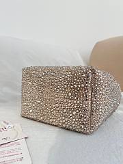 Valentino Garavani Multi Crystal Embellished Carry Secrets Embroidered Bucket - 15x12x10cm - 6