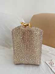 Valentino Garavani Multi Crystal Embellished Carry Secrets Embroidered Bucket - 15x12x10cm - 4