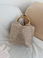 Valentino Garavani Multi Crystal Embellished Carry Secrets Embroidered Bucket - 15x12x10cm - 2