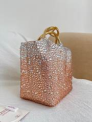 Valentino Garavani Multi Crystal Embellished Carry Secrets Embroidered Bucket Pink - 15x12x10cm - 5