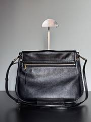 Celine Soft Triomphe Besace In Supple Shiny Lambskin Black - 34x25x13cm - 2