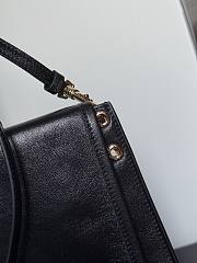 Celine Soft Triomphe Besace In Supple Shiny Lambskin Black - 34x25x13cm - 5