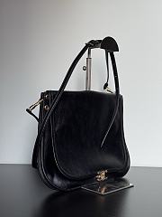 Celine Soft Triomphe Besace In Supple Shiny Lambskin Black - 34x25x13cm - 6