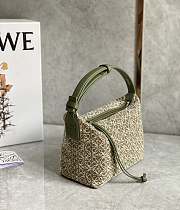 Loewe Cubi Bag Small Anagram Jacquard Avocado Green - 21x17x12.5cm - 3