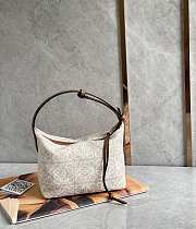 Loewe Cubi Bag Small Anagram Jacquard Brown - 21x17x12.5cm - 1