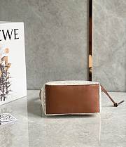 Loewe Cubi Bag Small Anagram Jacquard Brown - 21x17x12.5cm - 5