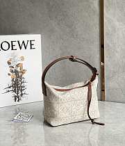 Loewe Cubi Bag Small Anagram Jacquard Brown - 21x17x12.5cm - 6