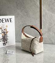 Loewe Cubi Bag Small Anagram Jacquard Brown - 21x17x12.5cm - 3