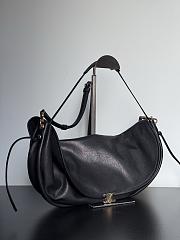 Celine Halfmoon Soft Triomphe Bag In Supple Shiny Lambskin Black - 46x19x10cm - 4