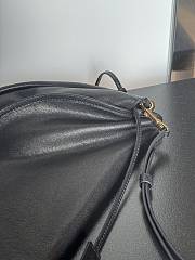 Celine Halfmoon Soft Triomphe Bag In Supple Shiny Lambskin Black - 46x19x10cm - 3
